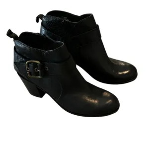 🆕 NWB Nine West Gwen Black Leather Ankle Boots - 8.5