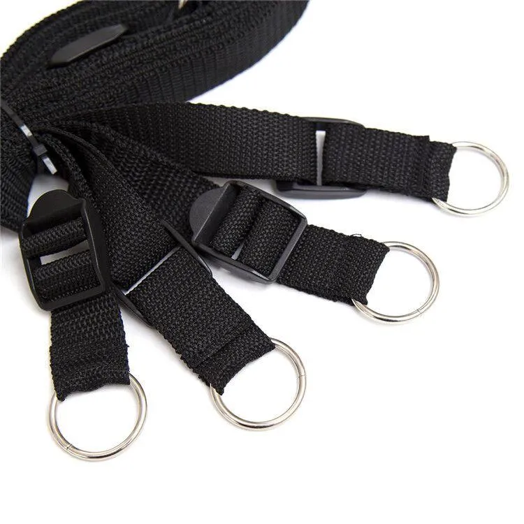 0967M      Red & Black BedBound SecureFit BDSM Wrist and Ankles Restraint System