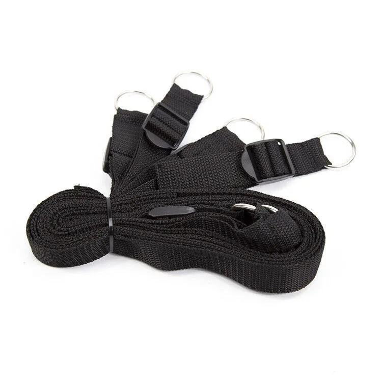 0967M      Red & Black BedBound SecureFit BDSM Wrist and Ankles Restraint System