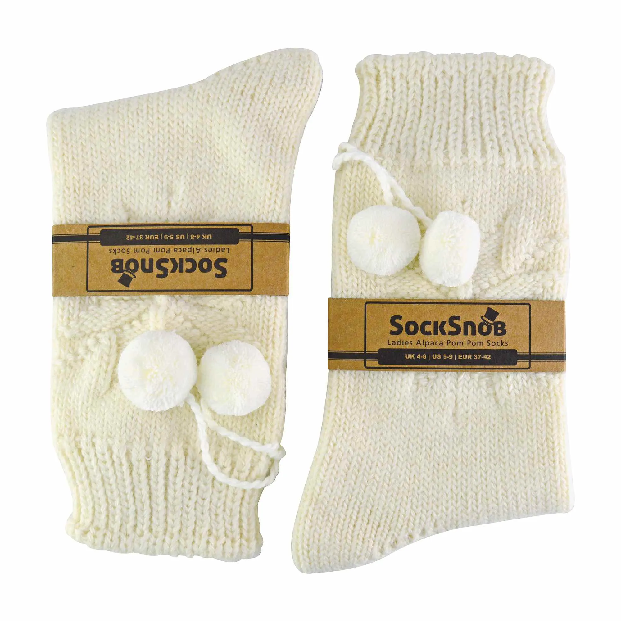 1 Pack Ladies Warm Alpaca Wool Pom Pom Bed Socks