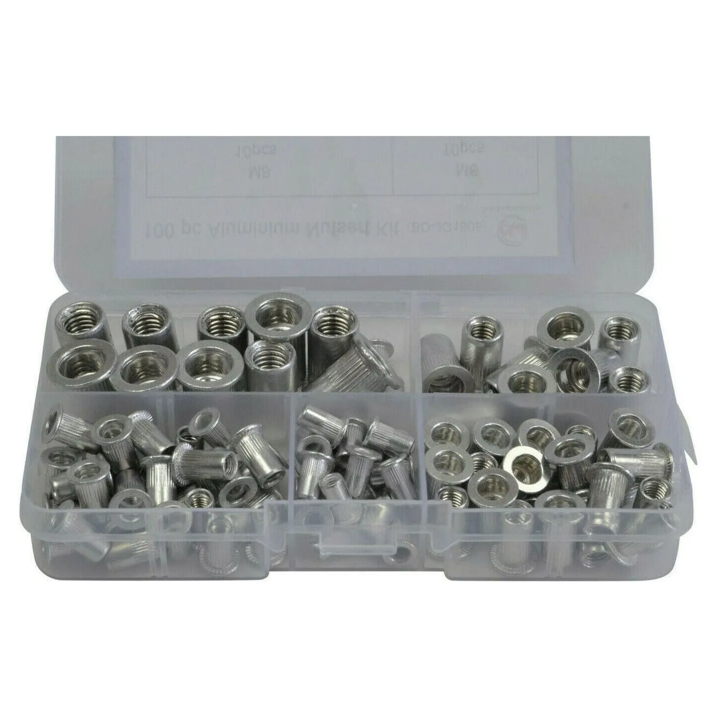 100pc Metric Aluminium Nutserts Grab Kit