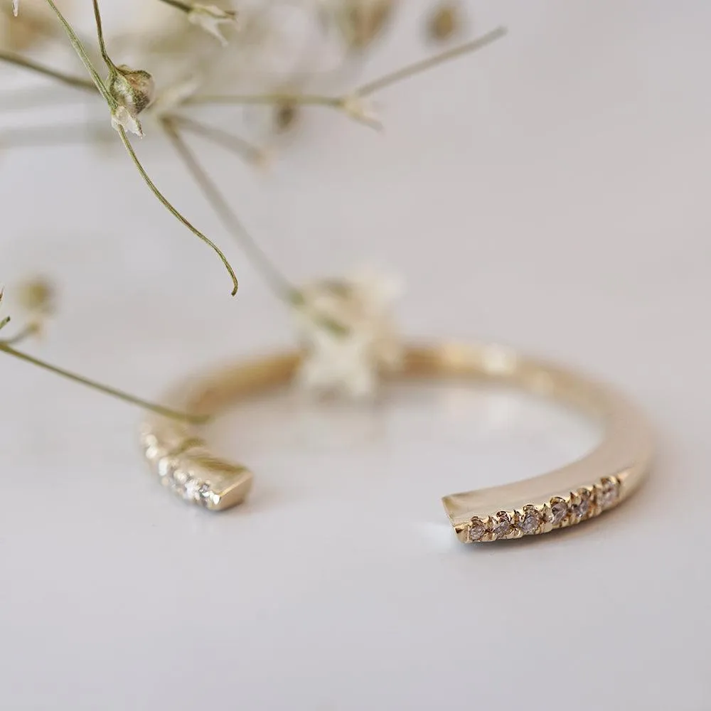 14K Angel Halo Diamond Ring Band