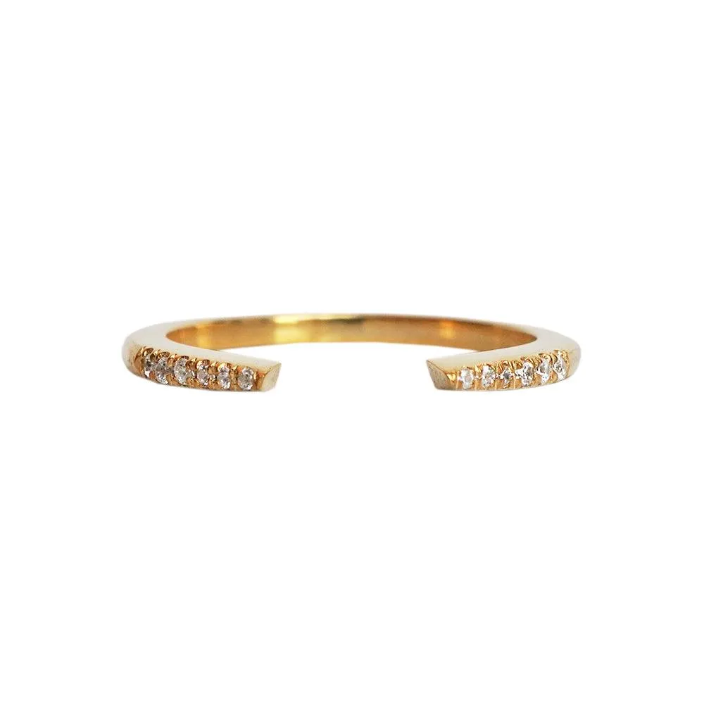14K Angel Halo Diamond Ring Band
