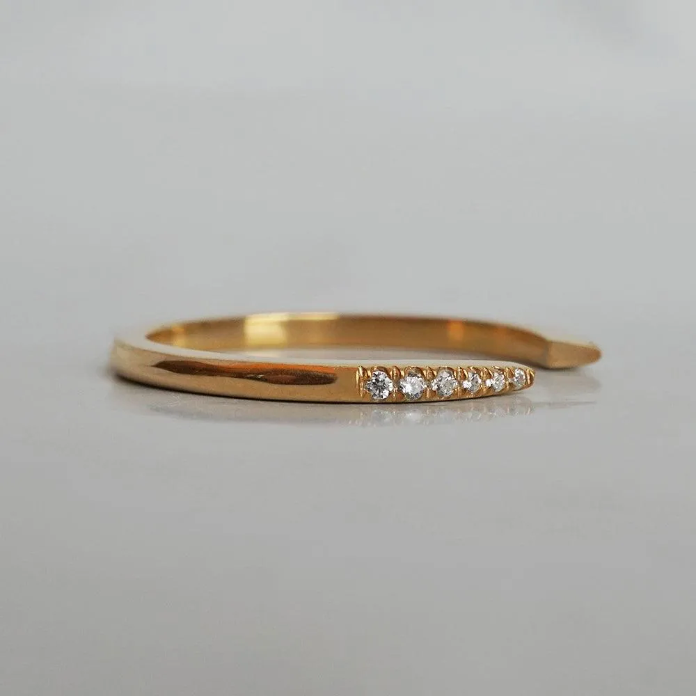 14K Angel Halo Diamond Ring Band