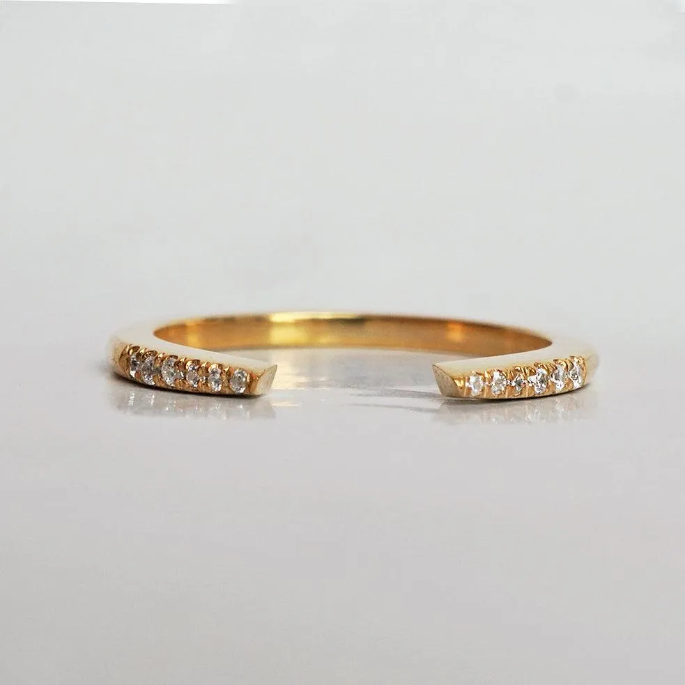 14K Angel Halo Diamond Ring Band