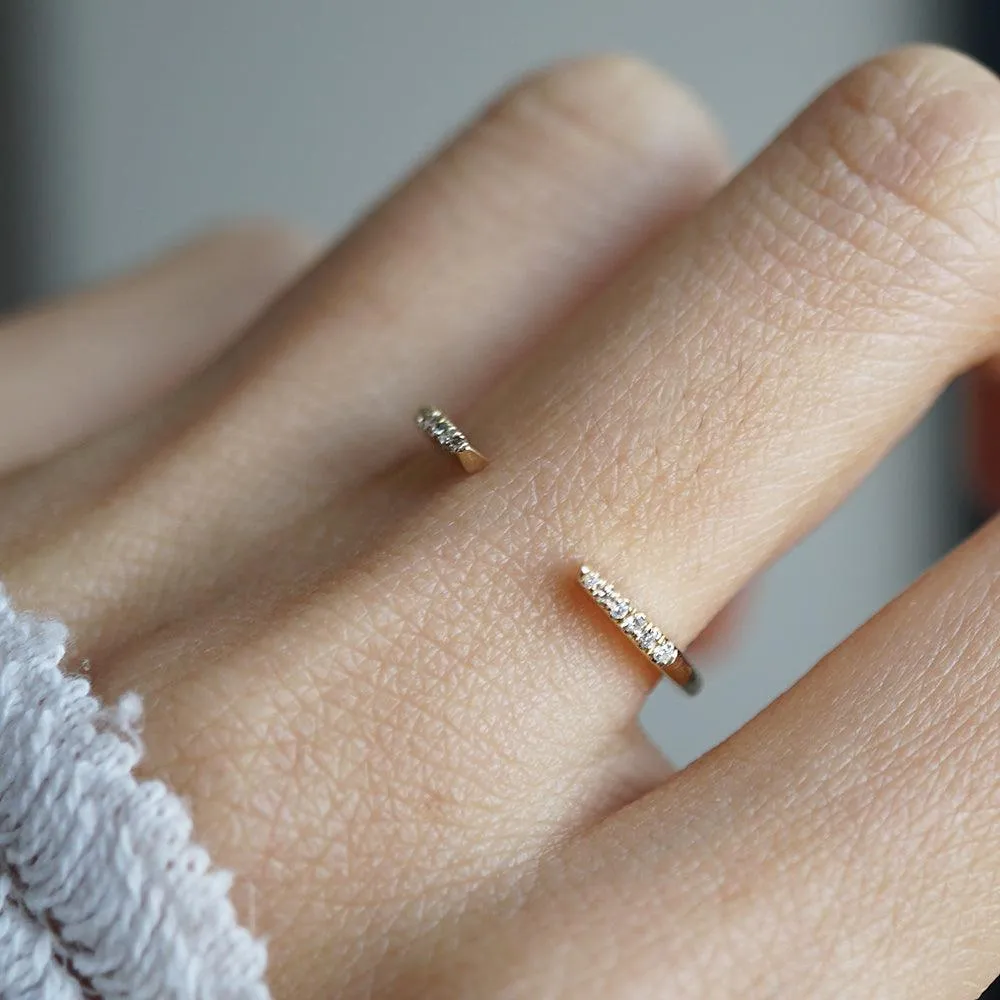 14K Angel Halo Diamond Ring Band