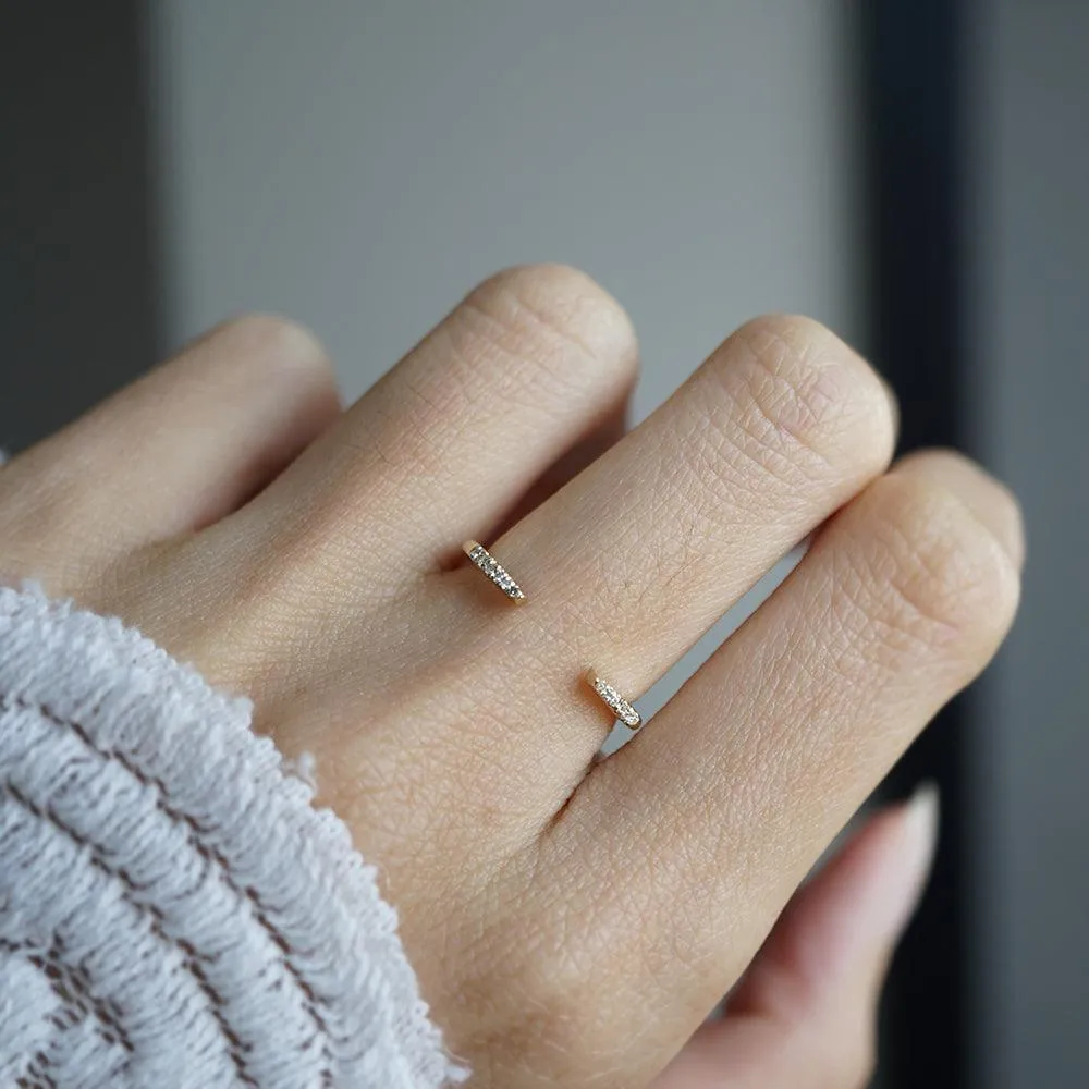 14K Angel Halo Diamond Ring Band