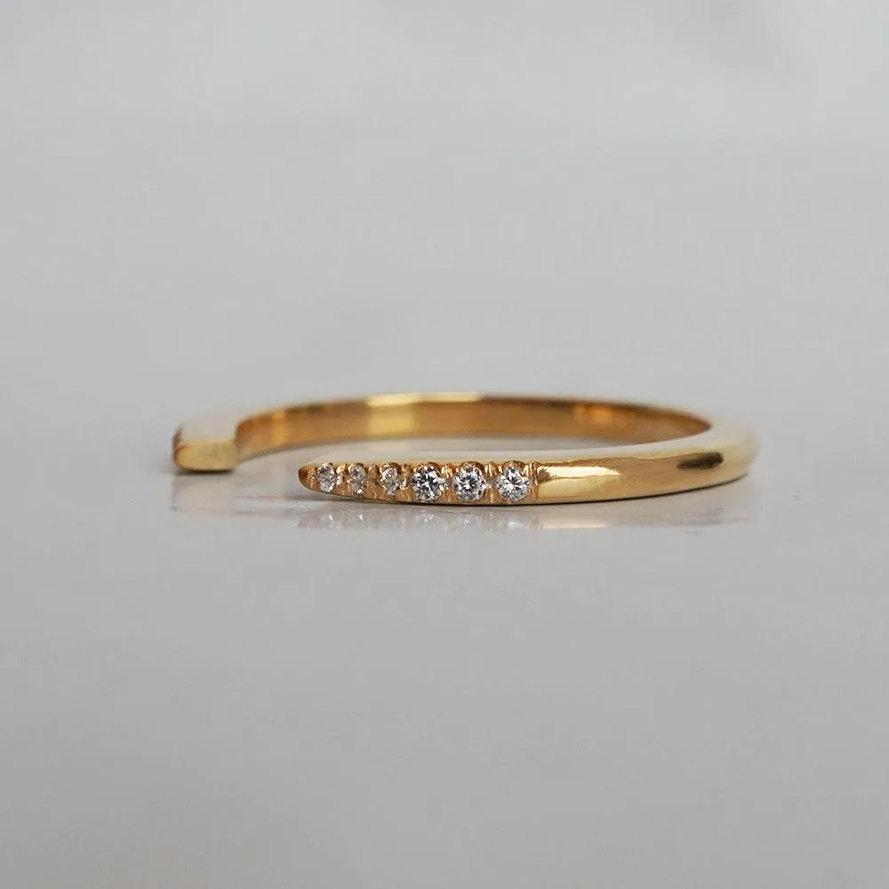 14K Angel Halo Diamond Ring Band
