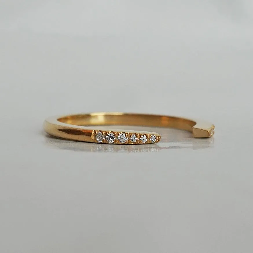 14K Angel Halo Diamond Ring Band