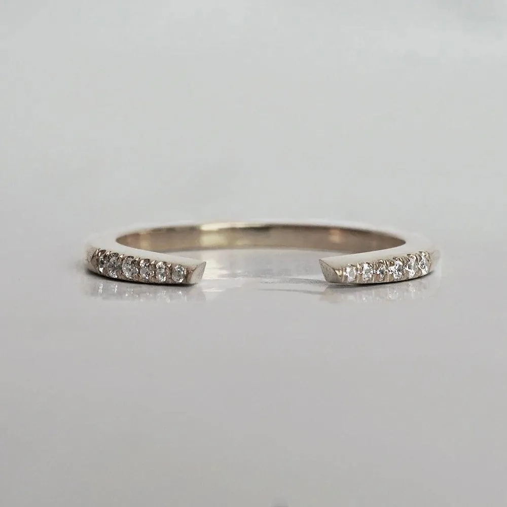 14K Angel Halo Diamond Ring Band