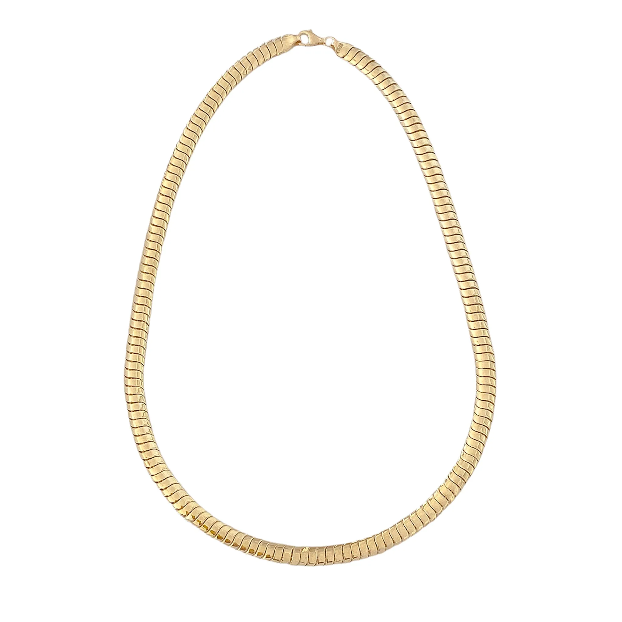 14K Gold Cobra Chain Necklace