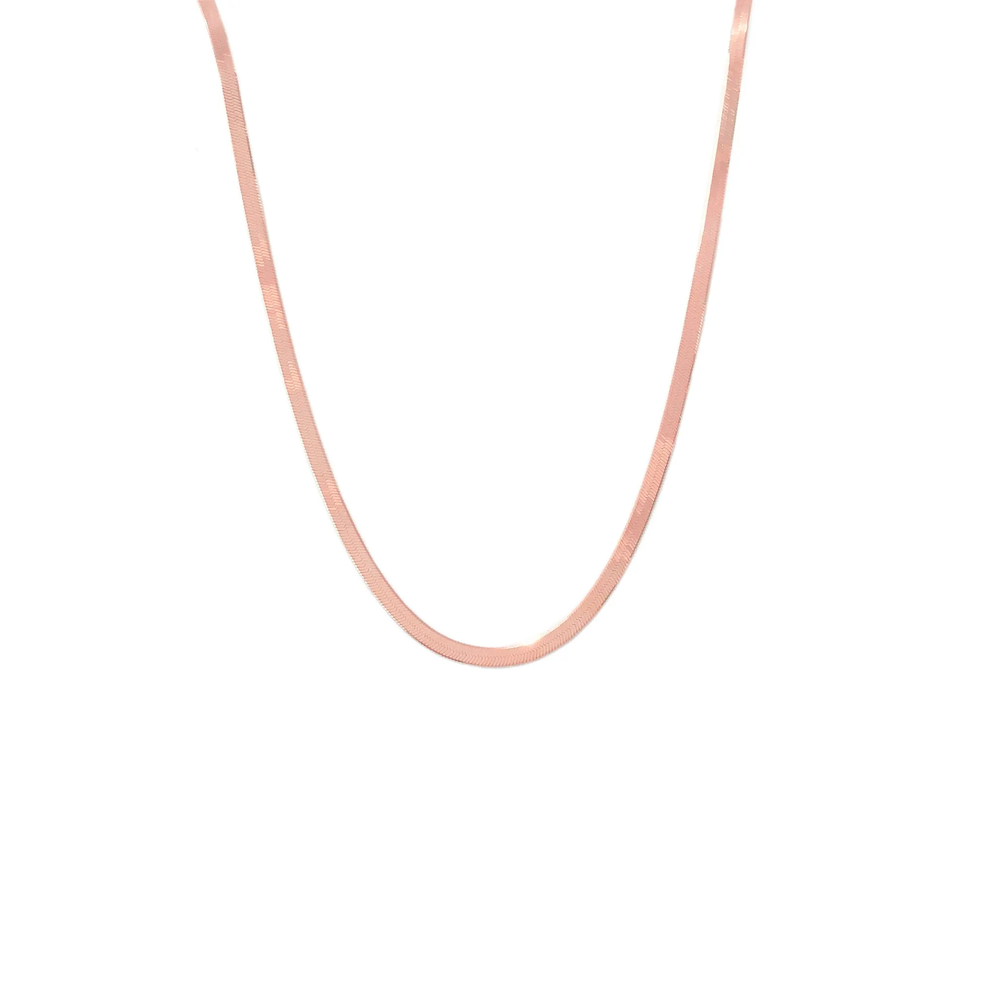 14K Gold Herringbone Chain Necklace ~ 2.3mm Width