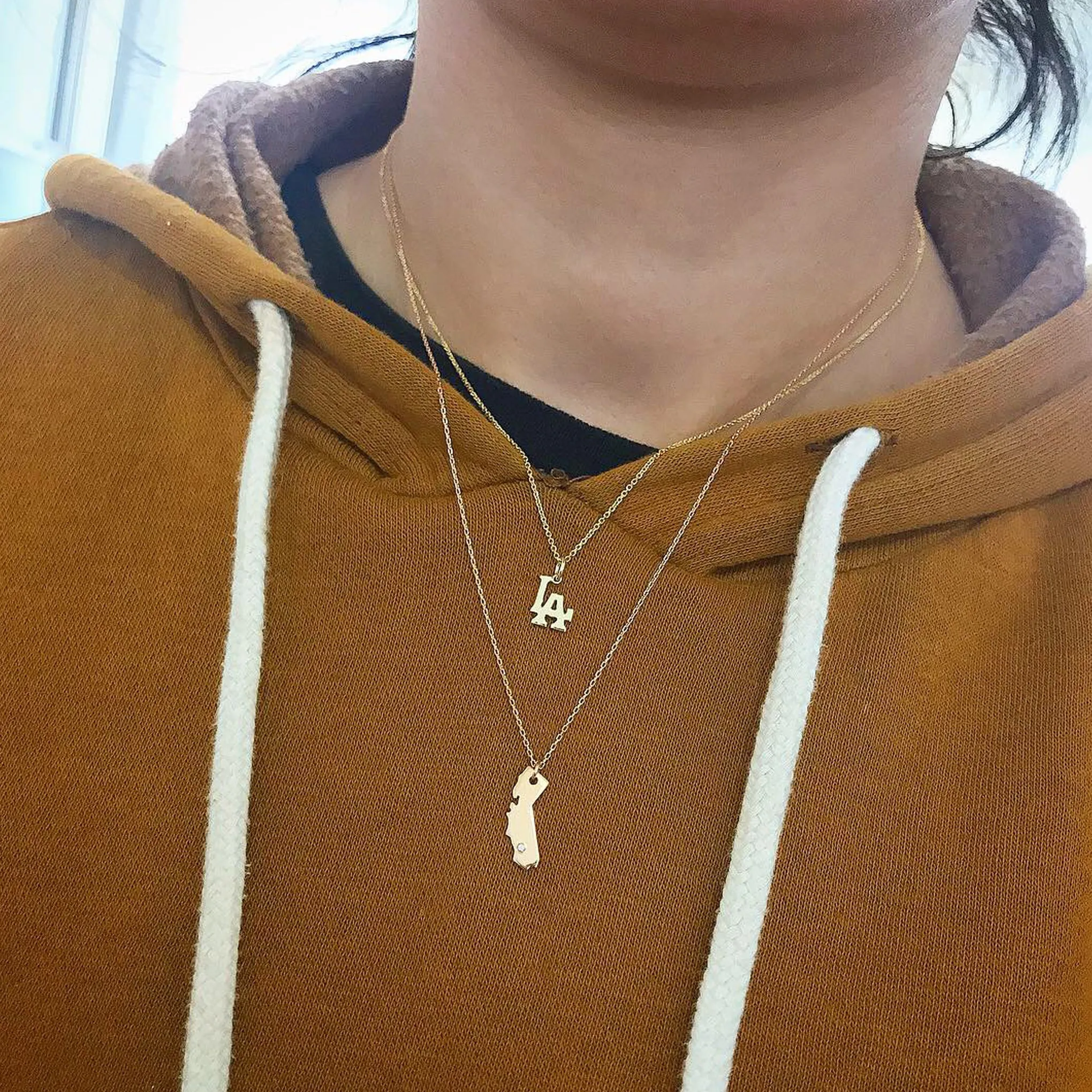 14K Gold LA Logo Necklace