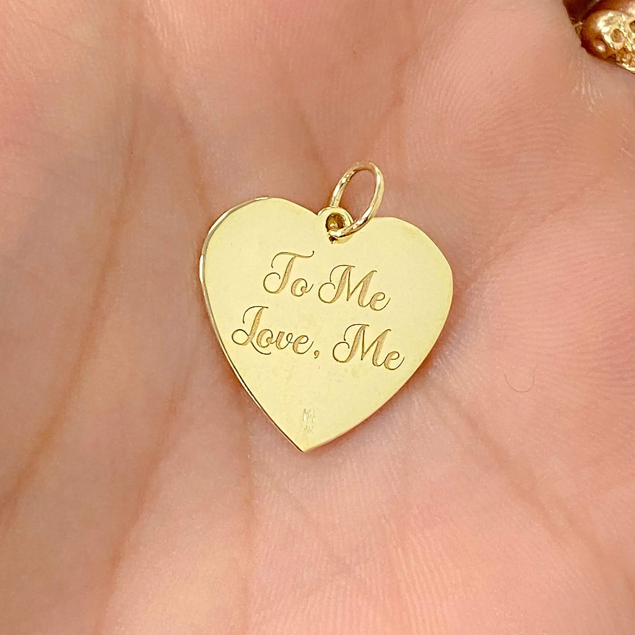 14K Gold Pavé Diamond Starburst Fluted Heart Medallion Necklace, Medium Size