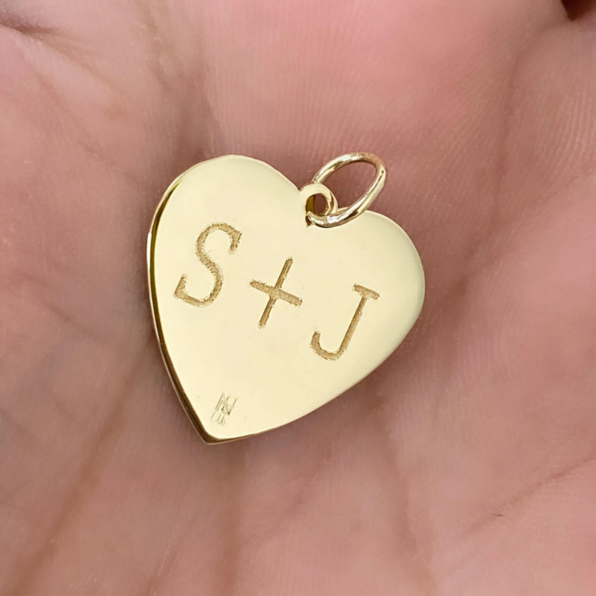 14K Gold Pavé Diamond Starburst Fluted Heart Medallion Necklace, Medium Size
