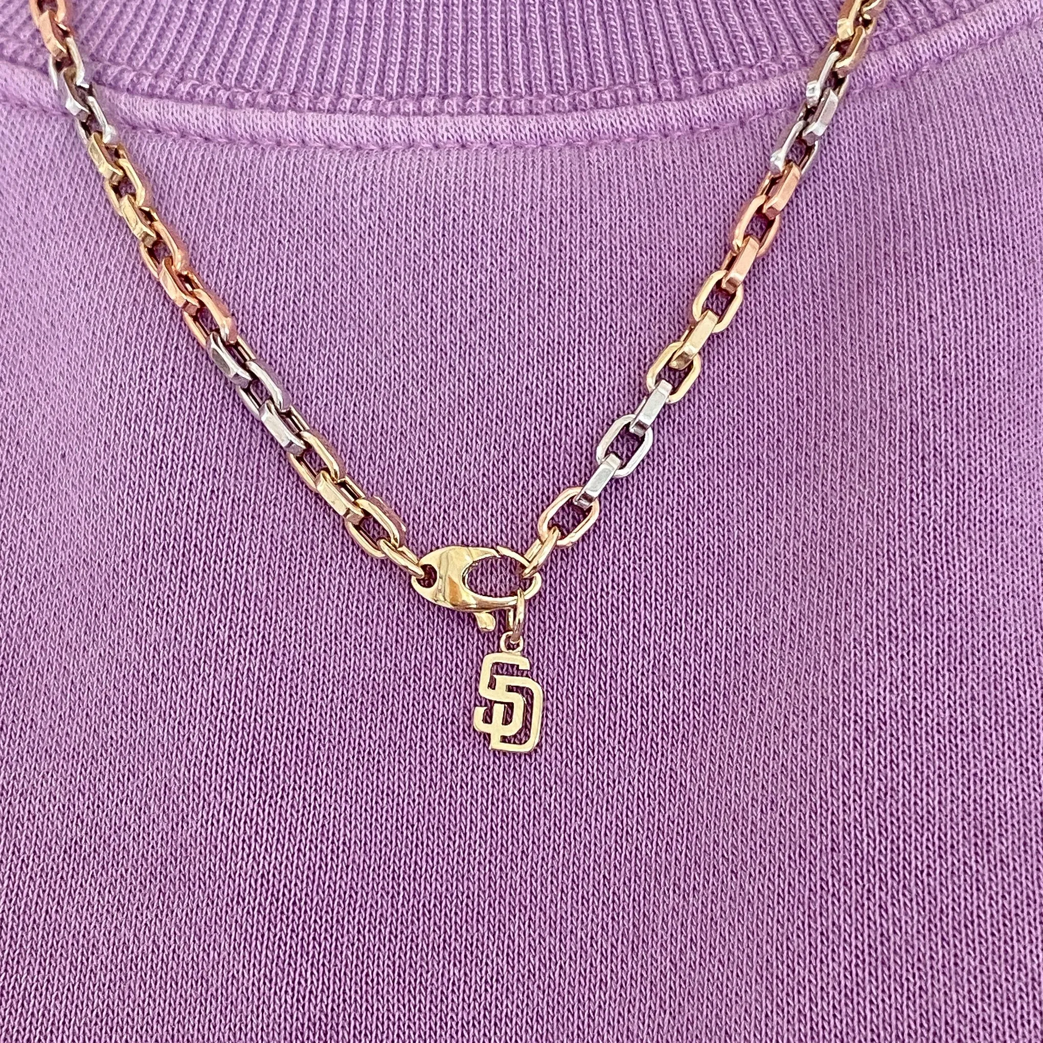 14K Gold SD Logo Necklace