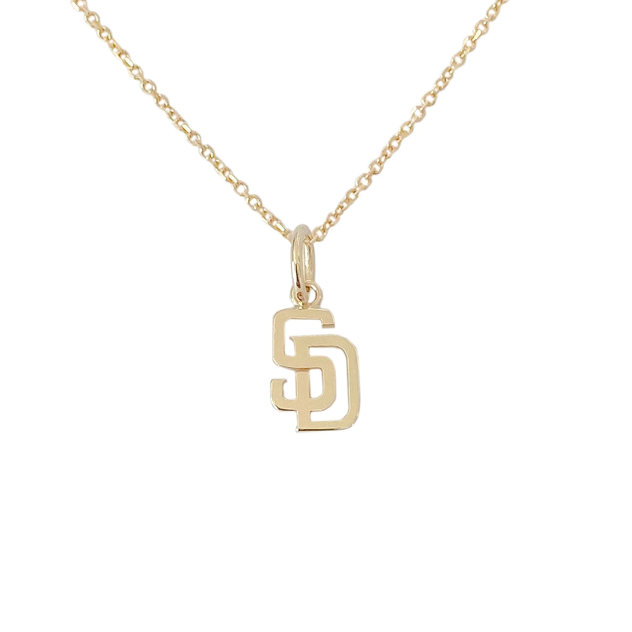14K Gold SD Logo Necklace