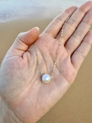 14K Gold White Edison Pearl 18" Necklace