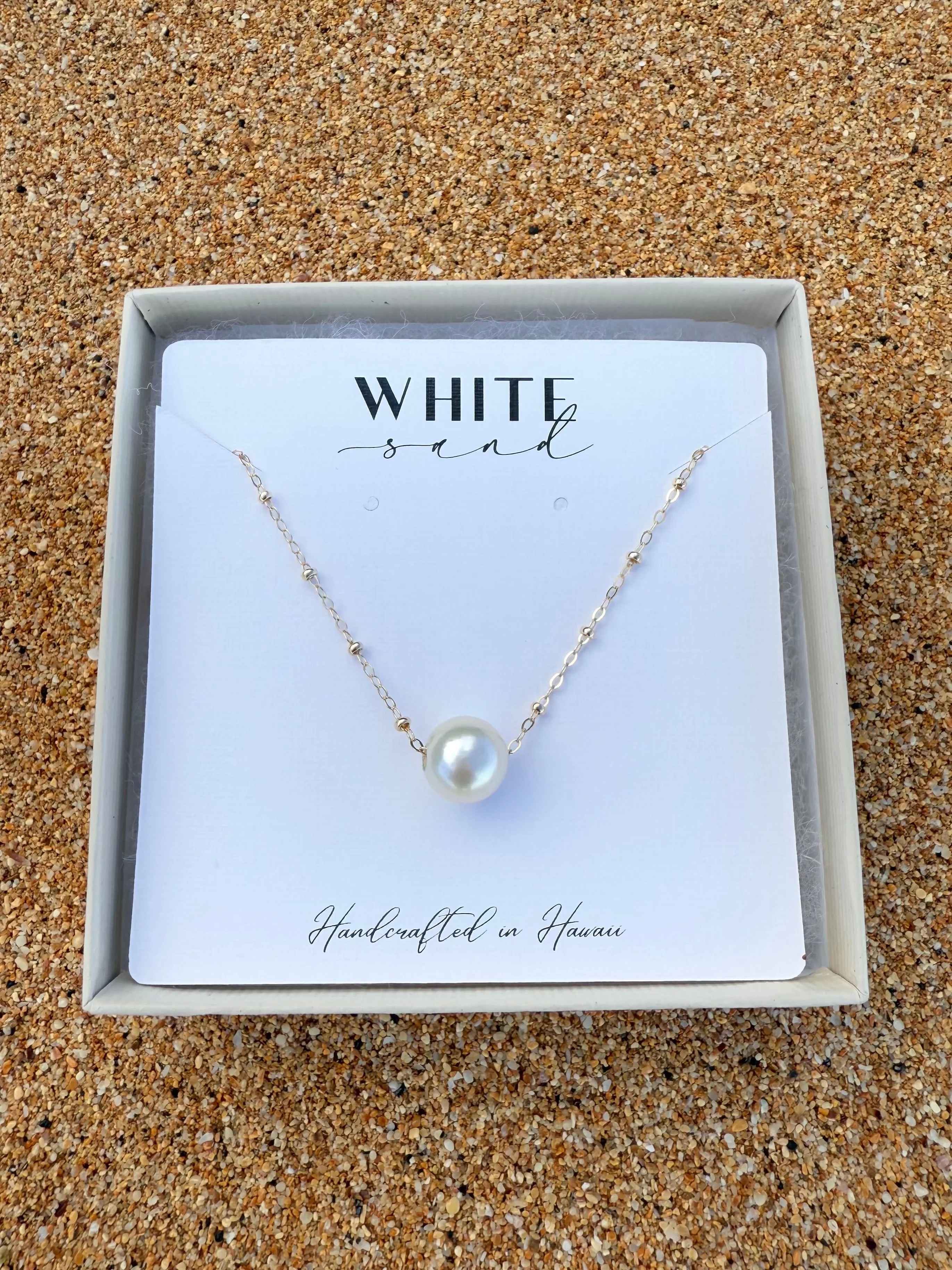 14K Gold White Edison Pearl 18" Necklace