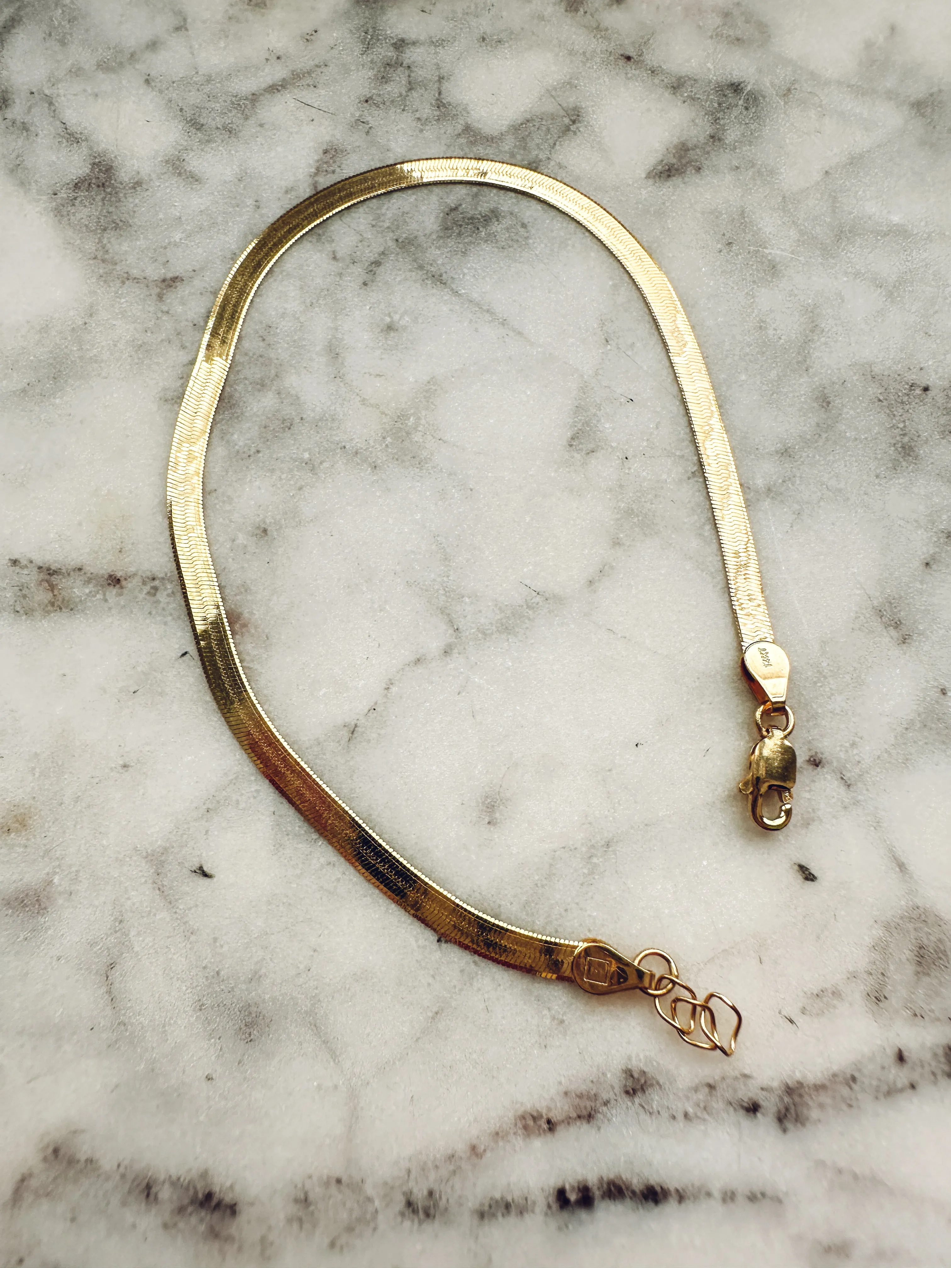 14K Herringbone Bracelet
