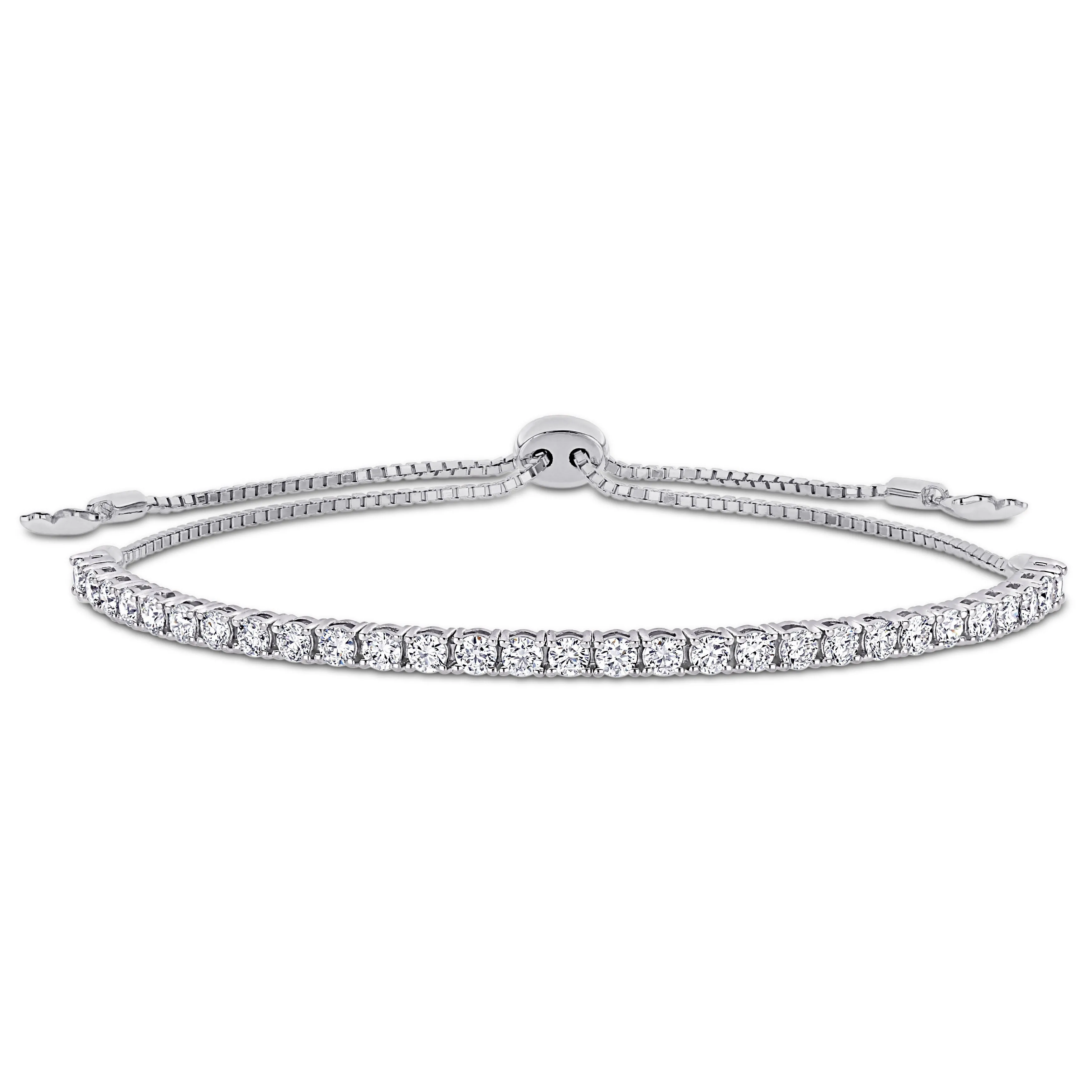 14K Tennis Bracelet Adjustable
