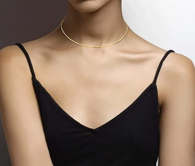 18K Gold Over Silver Omega Link Chain