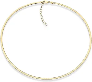 18K Gold Over Silver Omega Link Chain