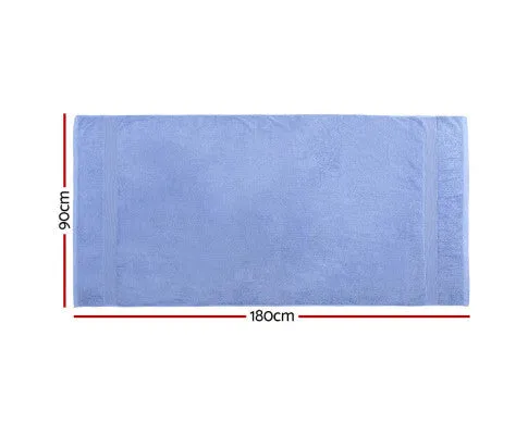 2 Pack Bath Sheets Set Cotton Extra Large Towel Blue