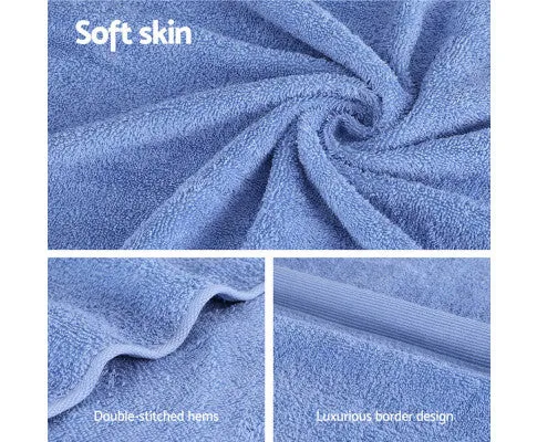 2 Pack Bath Sheets Set Cotton Extra Large Towel Blue