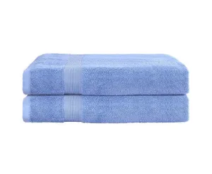 2 Pack Bath Sheets Set Cotton Extra Large Towel Blue