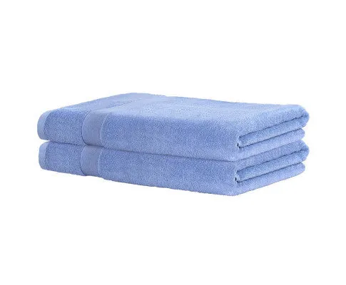 2 Pack Bath Sheets Set Cotton Extra Large Towel Blue