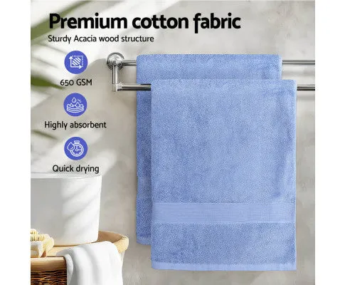 2 Pack Bath Sheets Set Cotton Extra Large Towel Blue