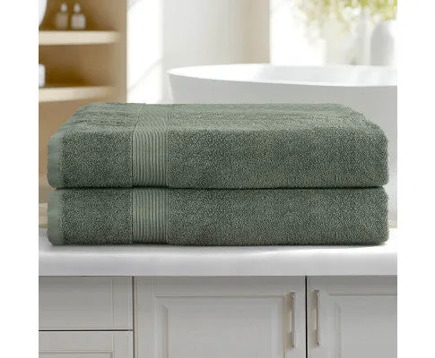 2 Pack Bath Sheets Set Cotton Extra Large Towel Green