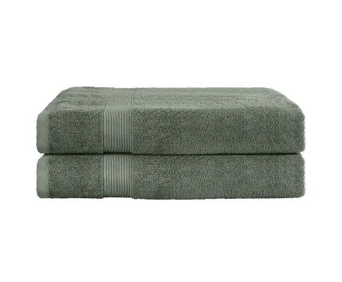 2 Pack Bath Sheets Set Cotton Extra Large Towel Green