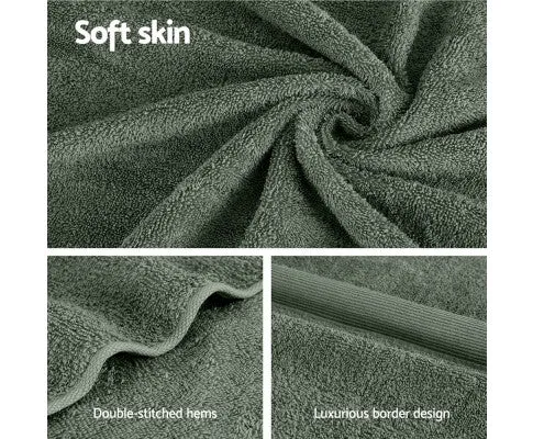 2 Pack Bath Sheets Set Cotton Extra Large Towel Green
