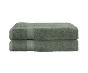 2 Pack Bath Sheets Set Cotton Extra Large Towel Green