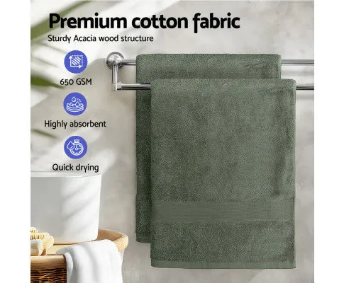 2 Pack Bath Sheets Set Cotton Extra Large Towel Green