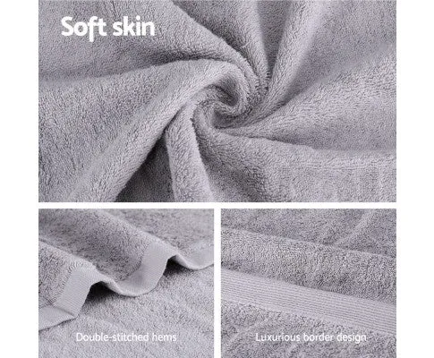 2 Pack Bath Sheets Set Cotton Extra Large Towel Grey
