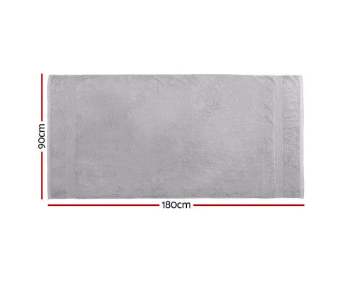 2 Pack Bath Sheets Set Cotton Extra Large Towel Grey