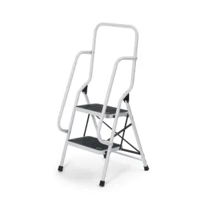 2 Step Safety Ladder with Handrail Inc Retail Carton