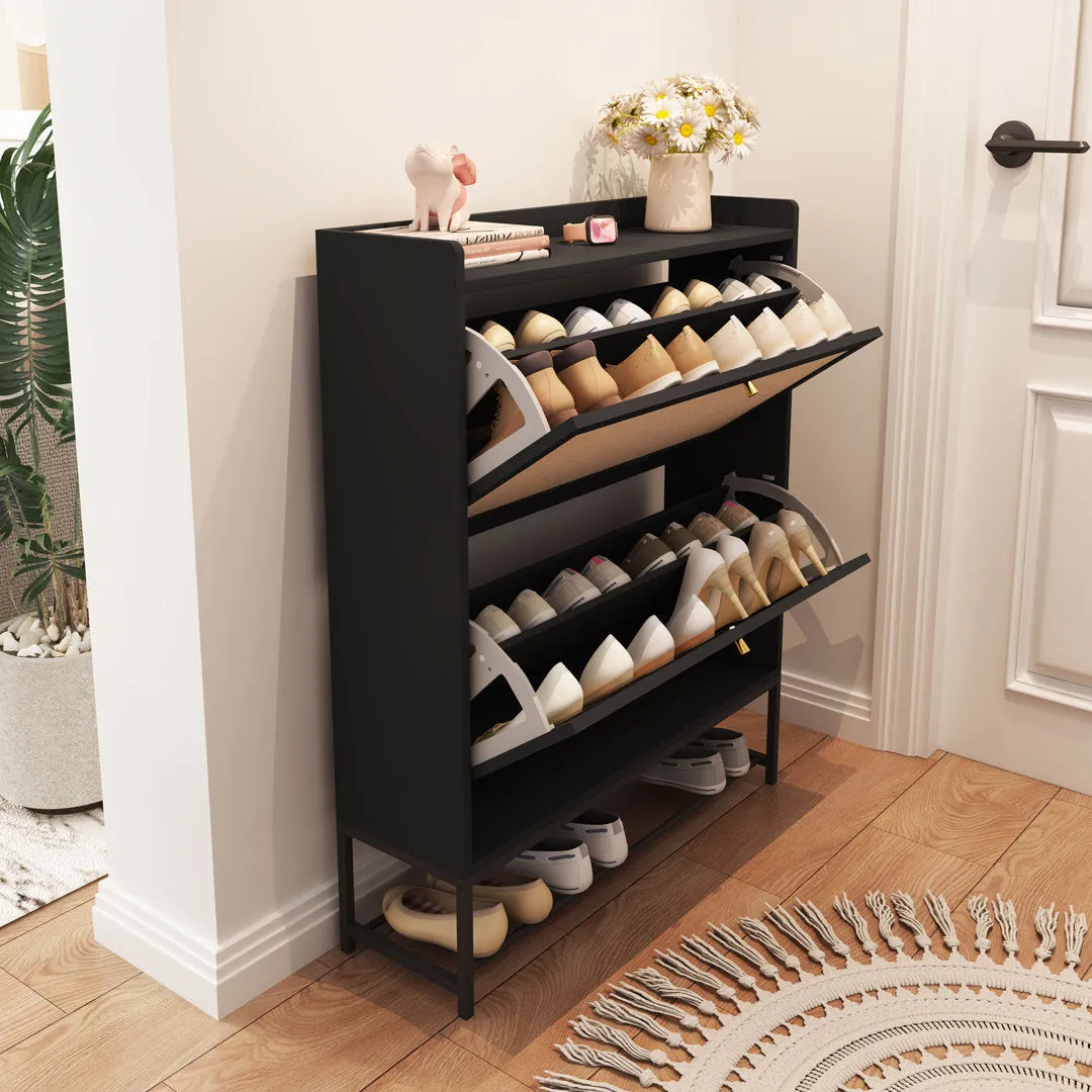 20 Pair Shoe Storage Cabinet Bay Isle Home™ Finish: Black