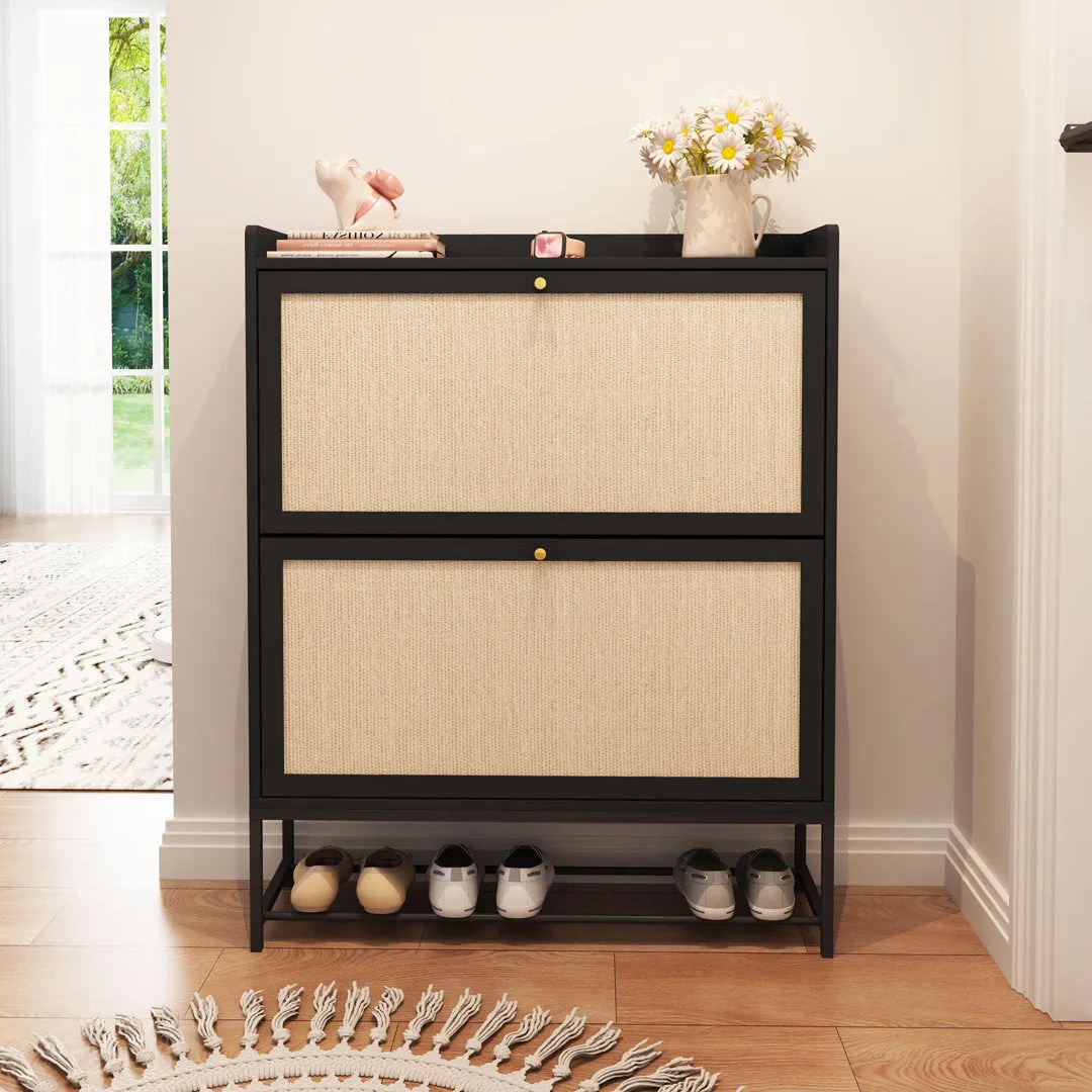 20 Pair Shoe Storage Cabinet Bay Isle Home™ Finish: Black