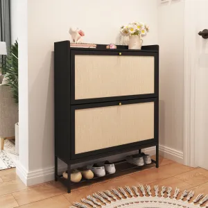 20 Pair Shoe Storage Cabinet Bay Isle Home™ Finish: Black