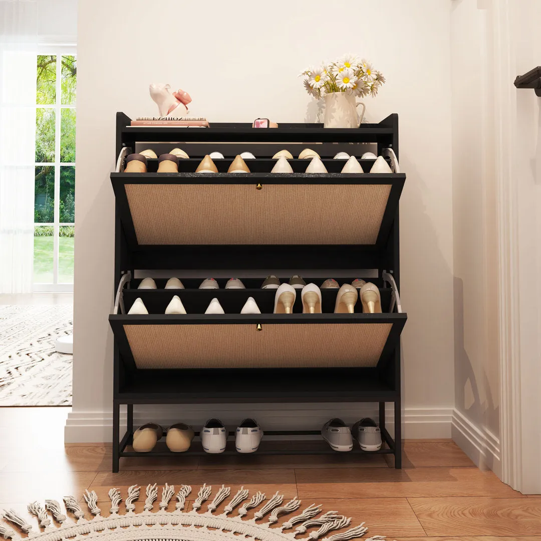 20 Pair Shoe Storage Cabinet Bay Isle Home™ Finish: Black