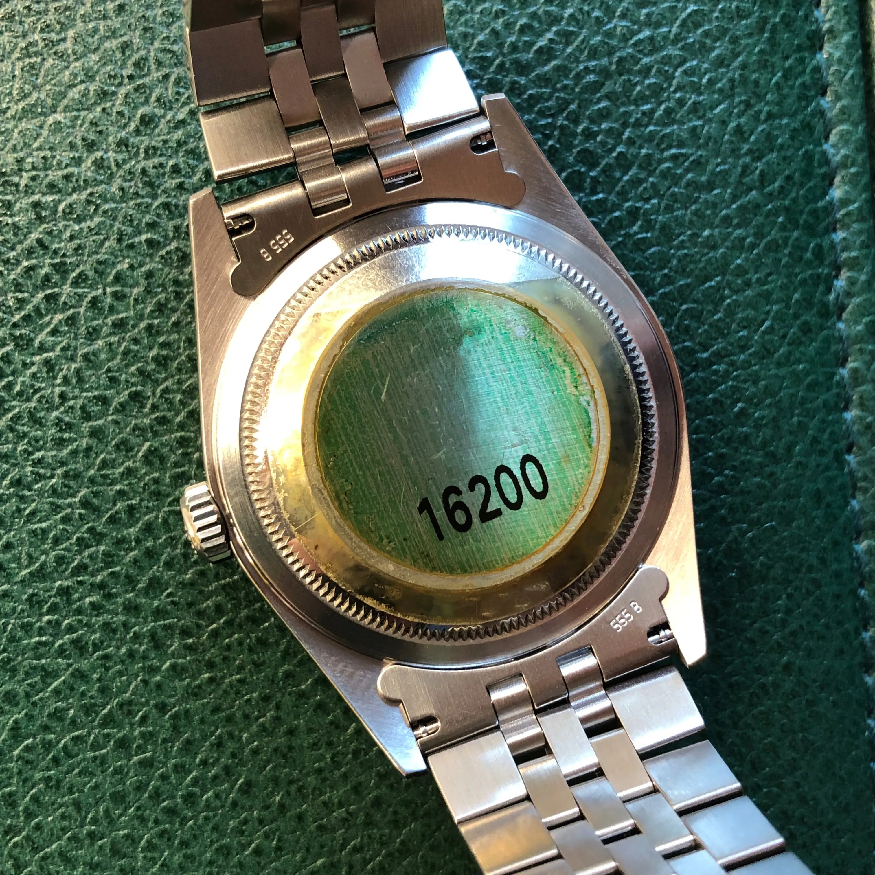 2005 Rolex Datejust 16200 White Roman Dial Jubilee Wristwatch with Papers