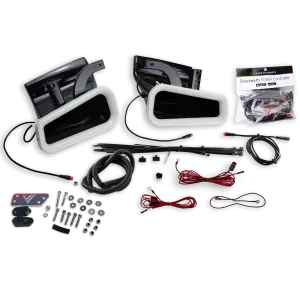 2016-2020  Infiniti Q50 Red Sport BIG MOUTH "LIT KIT" Ram Air Intake Snorkels