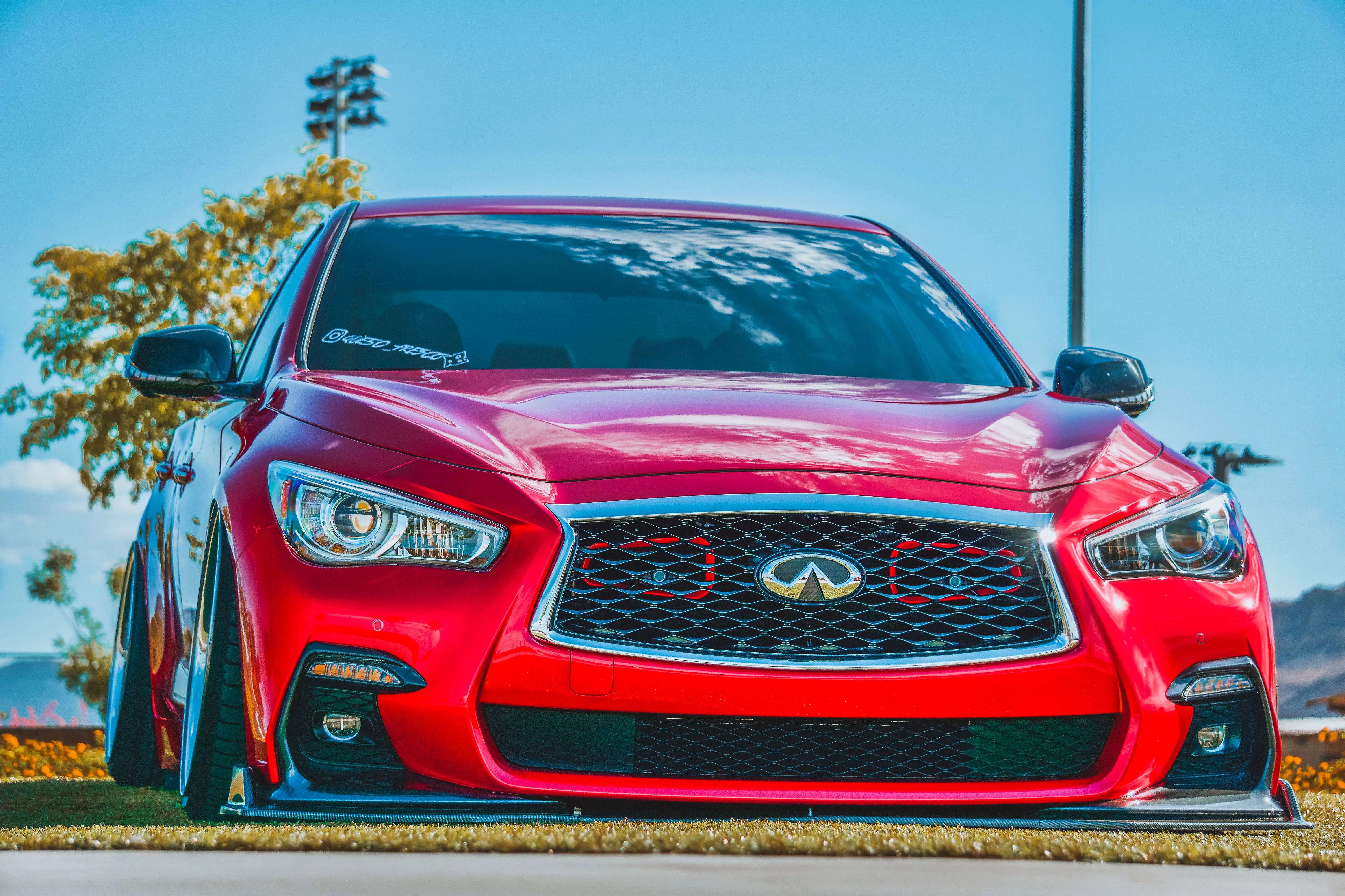 2016-2020  Infiniti Q50 Red Sport BIG MOUTH Ram Air Intake Snorkel