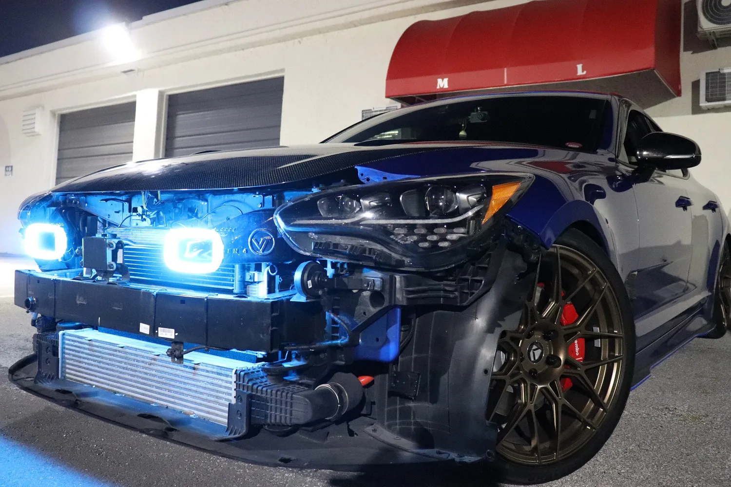 2017-2023  Kia Stinger 3.3T/2.0T/2.5T Dual BIG MOUTH "LIT KIT" Ram Air Intake Snorkels