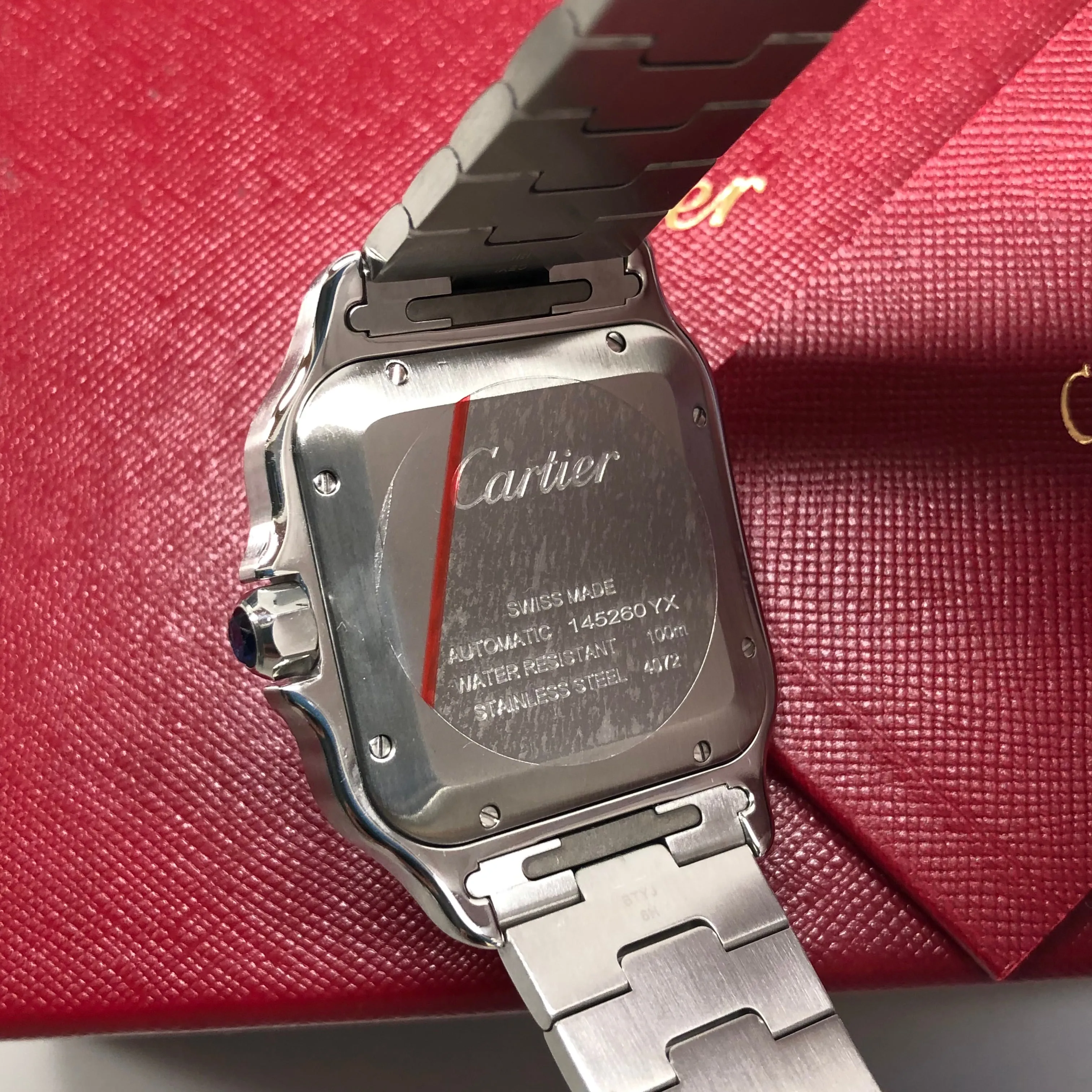 2019 Cartier Santos De Cartier WSSA0013 Blue Dial Men's 39.8mm Wristwatch Box Papers