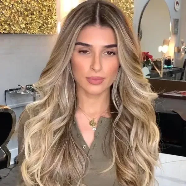 2019 New Fashion Brown Wave Wig